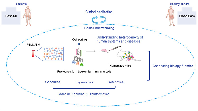 figure of Connecting human blood/immune cell biology with multi-omics