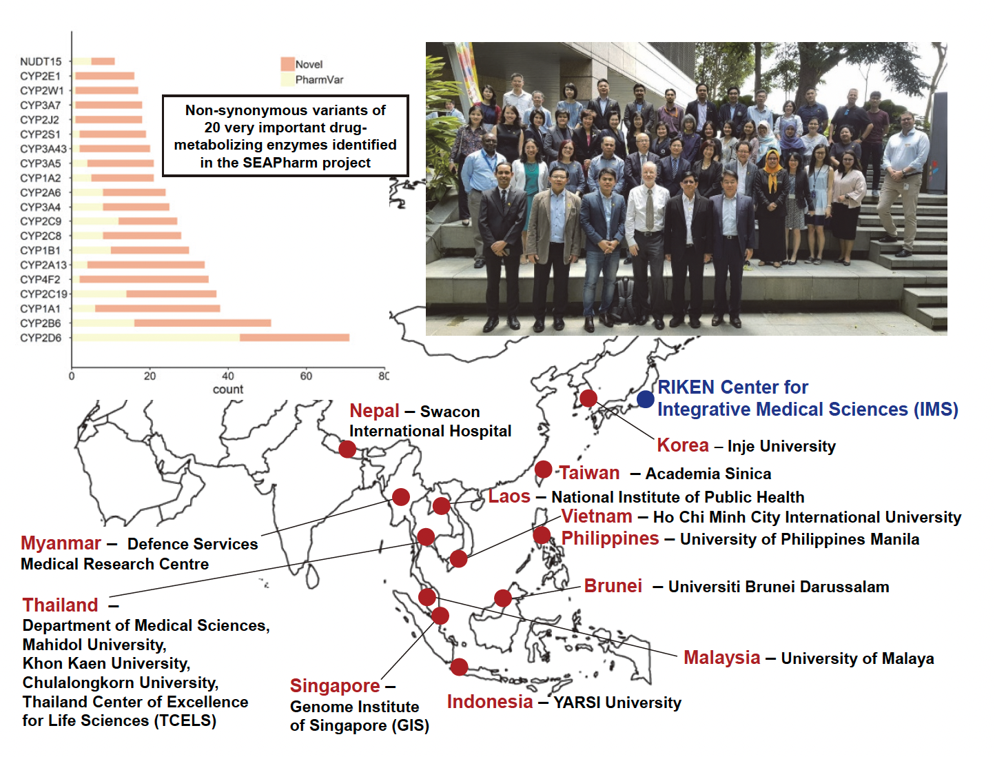 東南アジア ファーマコゲノミクス研究ネットワーク（SEAPharm）の参加国