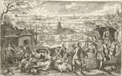 18世紀オランダにおける牛疫の流行（Wikimedia Commons、パブリックドメイン）:画像
